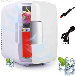 Refrigerators Freezers 4-liter mini cooler and heater car refrigerant food and beverage milk skincare products car travel dormitory camping cooler Q240326