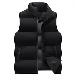 Men's Vests Jacket Winter Warm Coat For Men Thickened Stand Collar Down Vest Oversized Jackets Puffer Sleeveless Zipper Waistcoat L159