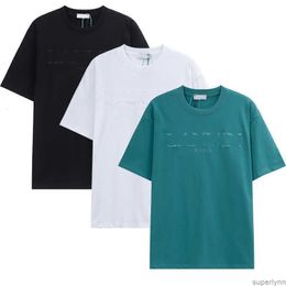 2024 Summer Men's T-shirts Lanvins Designer Short Sleeve Crewneck Tees Fashion Casual Mens and Women's Premium Cotton Quick Dry Sports t s Lgds