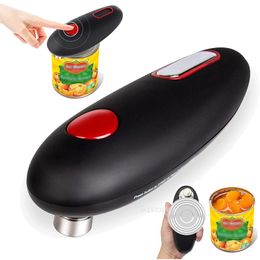 Electric Can Opener Automatic Tin Cordless One Touch No Sharp Edges Handheld Battery Operated Kitchen Bar Tool 240315