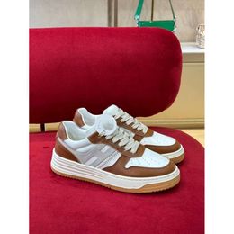 Ding Version H Thick Sole Biscuit Shoes with Genuine Leather for Men Women, Height Increasing Sponge Cake Small White Shoes, 2024 New Comfortable and Casual