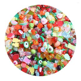 Decorative Flowers 50/100Pcs Mixed Transparent Jelly Beads Resin Fruit Dolls For Jewelry Making Bracelet Necklace Pendant DIY Accessories