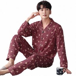 big Yards M-4XL Modal Pijama for Men 2 Pieces Lounge Sleepwear Pyjamas Print spring Bedgown Home Clothes Man Pijamas s2Ub#