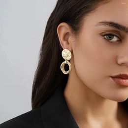 Hoop Earrings Fashionable And Geometric Hollowed-out Simple All-purpose Atmosphere Irregular Street Beat