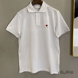 2024 Amis Designer T-Shirt Paris Polo Men Women Summer Love Letter T-Shirt Fashion Embroidery Couple Short Sleeve High Street Loose Round Neck Tee 4015