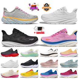 Top Quality Clifton 9 Bondi 8 Running Shoes Women Mens Athletic Mesh Sports Trainers Black Red Triple White Pink Free People Cloud Jogging Walking Runners Sneakers