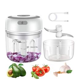 Herb & Spice Tools Electric Mini Garlic Chopper Food Crusher Usb Portable Vegetable Meat Grinder For Kitchen Gadgets Drop Delivery Hom Otp2D