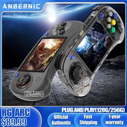 Portable Game Players ANBERNIC RG ARC-D RG ARC-S Retro Handheld Game Console 4.0-inch I RK3566 64 Bit Game Player HDMI-compatible Childrens Gifts Q240326