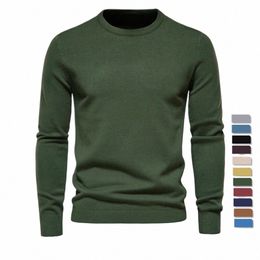 2021 New O-neck Pullover Men's Sweater Casual Solid Colour Warm Sweater Men Winter Fi Slim Mens Sweaters 11 Colours T3mK#