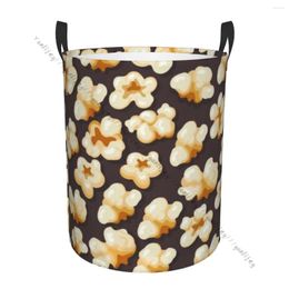 Laundry Bags Basket Storage Bag Waterproof Foldable Crispy Popcorn Pattern Dirty Clothes Sundries Hamper