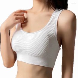 Yoga Outfit Sports Bra For Women Running Tank Top Style No Steel Ring Shockproof Gathered Fitness Beautiful Back Underwear Gym Ve