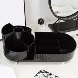 Storage Boxes Makeup Organizer Cosmetic Caddy 360 Degree Rotating Desktop Box For Home Office Organization Multi Compartment