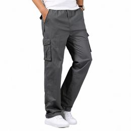 new Cargo Pants Men'S Loose Straight Oversize Clothing Solid Grey Versatile Work Wear Black Joggers Cott Casual Male Trousers q9P0#