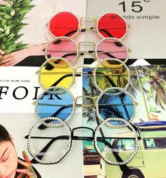 Sunglasses Gorgous Women Crystal Colourful Lens Round Shades Handmade Diamond Retro Eyeglasses Punk Mens Sun Glases Gafas De Sol3392649