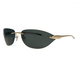 Sunglasses Rimless Sunglass Square Shape K Gold Top Quality Fast Delivery Brand Desginer With Original Box9204693