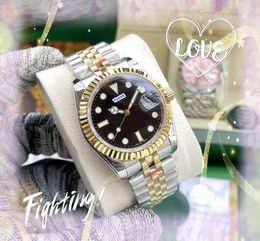 Luxury women's automatic quartz movement watch calendar stainless steel strap waterproof 3 pointer diving swimming set auger sports watches gifts