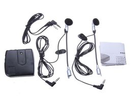 1 PAIR Motorcycle Helmet to Helmet Intercom Set 2 Headsets MP3 Input Microphone1897368