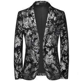 New Fashion Mens Leisure Boutique Business Bronze Design Evening Dress Set/Mens Slim Fit Jacket Coat 240326