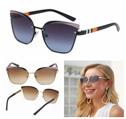 Oversized Cat Eye Sunglasses For Women Luxury Brand Fashion Half Frame Sun Glasses Retro Trendy Cateye Eyewear2308501