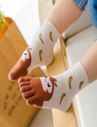 New Year Kawaii Children Socks Cotton Animal Boys Girls Socks Toe Socks for Kids Five Finger Sock Y01237253246