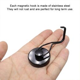 Rails 4PCS Metal Magnetic Hanger Rust Proof 32MM Utility Magnet Hooks Traceless Multifunctional AntiSlip for Indoor & Outdoor Hanging