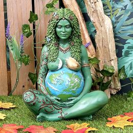 Sculptures Mother Earth Goddess Statue Millennial Gaia Art Statue Mother Earth Resin Figurine Decorative Home and Outdoor sGarden Statue