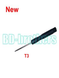 New Stype Black T3 Screwdriver Torx Screw Drivers Open Tool for Hard Disc Circuit Board Phone Opening Repair 1000pcslot7037743