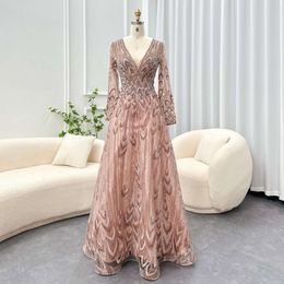 Wspomniany sukienka wieczorowa Crystal Pink Sharon 2024 Elegancki szałwia Zielona granatowa niebieska plus size Woman Wedding Formal Gowns SS033