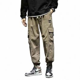 2024 Elegant Fi Harajuku Slim Fit Ropa Hombre Loose Sport Trousers Casual Cargo Pants Pockets Straight Cylinder Leggings h3cs#