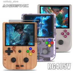 Portable Game Players ANBERNIC RG405V Retro Handheld Game Console Unisoc Tiger T618 Android 12 System 4.0 Inch I Touch Screen 5500 mAh 5G Wifi Q240326