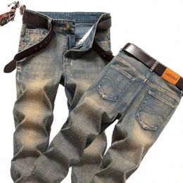 men's Classic Jeans Jean Homme Pantales Hombre Men Spijkerbroek Mannen Soft Black Biker Masculino Denim Overalls Men's Pants o41a#
