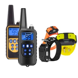 Collars 800m Dog Training Collar Waterproof Pet Remote Control Dogs Anti Bark Device Electric Shocker with Vibration Sound Stop Barking