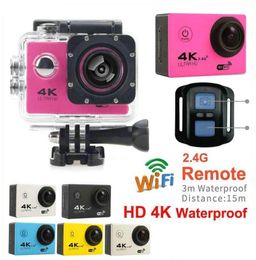 Remote control Action Camera Ultra HD 4K WiFi Sport Camera 1080P 20 LCD 140D Lens Helmet Cam Go Waterproof Pro Camera cheapest JB6881531