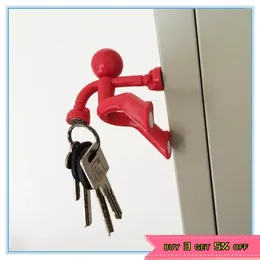 Hooks Cartoon Keychain Climber Climb Wall Magnetic Key Adsorption Magnet Keys Holder Door Hanging Keyring Fridge Sticker In Home Decor