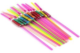 Whole6000 pcslot 94039039 24cm ecofriendly solid Colour plastic drinking straws with paper umbrellas Cocktail straw9335519