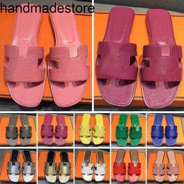 Sandalo Pantofola Orans Classico Designer Originale Donna Moda Pelle Estate Piatto Spiaggia Matrimonio Festa 35-42 con Logo