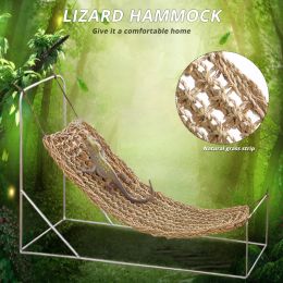 Decor 1pc 40x17cm Reptile Hammock Durable Handmade Hammocks Portable Hanging Gecko Reptiles Bed Mats Accessories