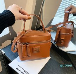 2024 Box Handbags Women's Winter Retro Trendy Fashion Solid Colour Single Shoulder Crossbody Bag