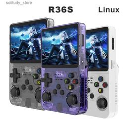 Portable Game Players R36S Retro Handheld Game Console 3.5-inch I Screen Mini Retro Game Console with 3500mAh Rechargeable Battery Suitable for Men and Women Q240326