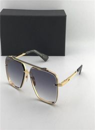WholeLuxury Matte Black 121 Square Sunglasses Brown Gradient Lenses Sun Glasses Men Designer Sunglasses New with box6727583