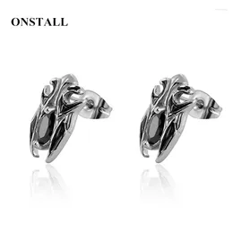 Stud Earrings 2024 Titanium Steel Zircon Size 14x8mm Star Crystal Men Earring Ear Jewelry