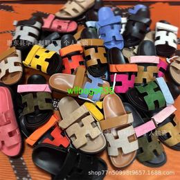 Summer Slippers Chypre Sandals High Quality Large Size Second Uncle Slippers Popular Online Couples Crossborder Foreign Trade One Word Stra have logo HBMZ