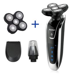 rechargeable electric shaver razor men shaving machine 5D trimer washable barbeador face care afeitadora beard shaver1614988