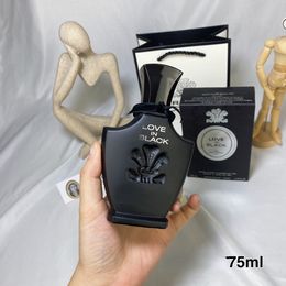 High grade perfume designer popular female flower fragrance black love glass bottle with natural fruit Flavour 75ML female elegant charm