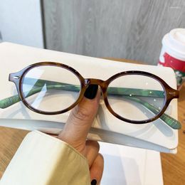 Sunglasses Retro Blue Green Oval Small Frame Glasses Anti Light Fashion Y2K Style Girl Eyeglasses Eyewear Accessories