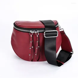 Shoulder Bags 2024 Women Crossbody Bag Fashion Wide Strap Soft Leather Female Messenger For Ladies High Quality
