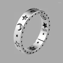 Cluster Rings Punk Vintage Moon Star For Women Boho Female Charms Jewellery Men Antique Knuckle Ring Fashion Party Gift