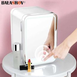 Refrigerators Freezers 4L mini frozen beverage camping cosmetics portable small mirror refrigerant suitable for student dormitory makeup 110V/220V Q240326