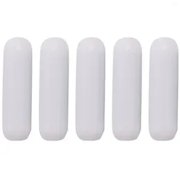 Decorative Plates 5 Pcs 25mm(1 Inch) PTFE Magnetic Stirrer Mixer Stir Bar White Colour Laboratory Plate 7mm25mm Bars