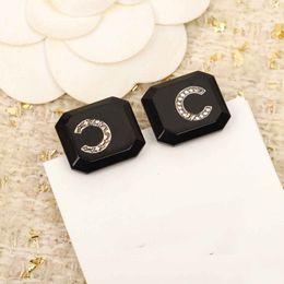 Designer Jewellery Luxury quality charm stud earring with diamond and black Colour design special shape in 18k gold plated have stamp PS3281B